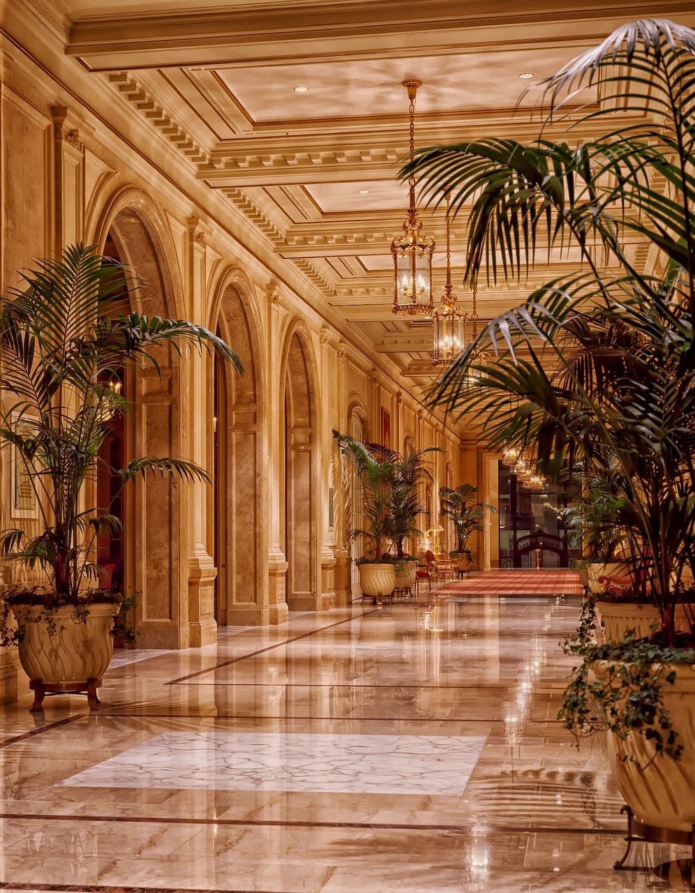 gated lobby entrance