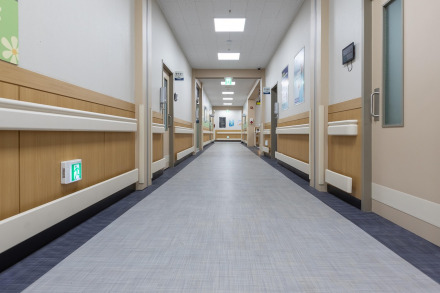 Healthcare facility corridor